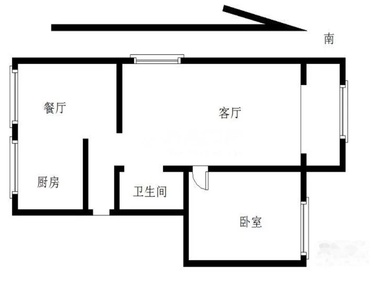 房主后改成大两居,开放式厨房,名厨明厅,采光好,有钥匙随时看房 户型